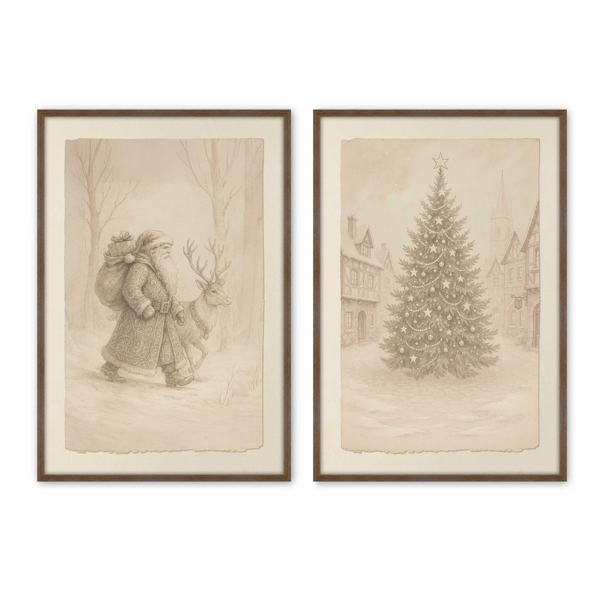 [Color:Walnut], Picture of art in a Walnut frame