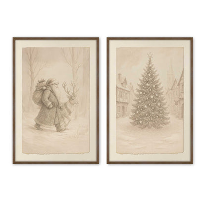 [Color:Walnut], Picture of art in a Walnut frame