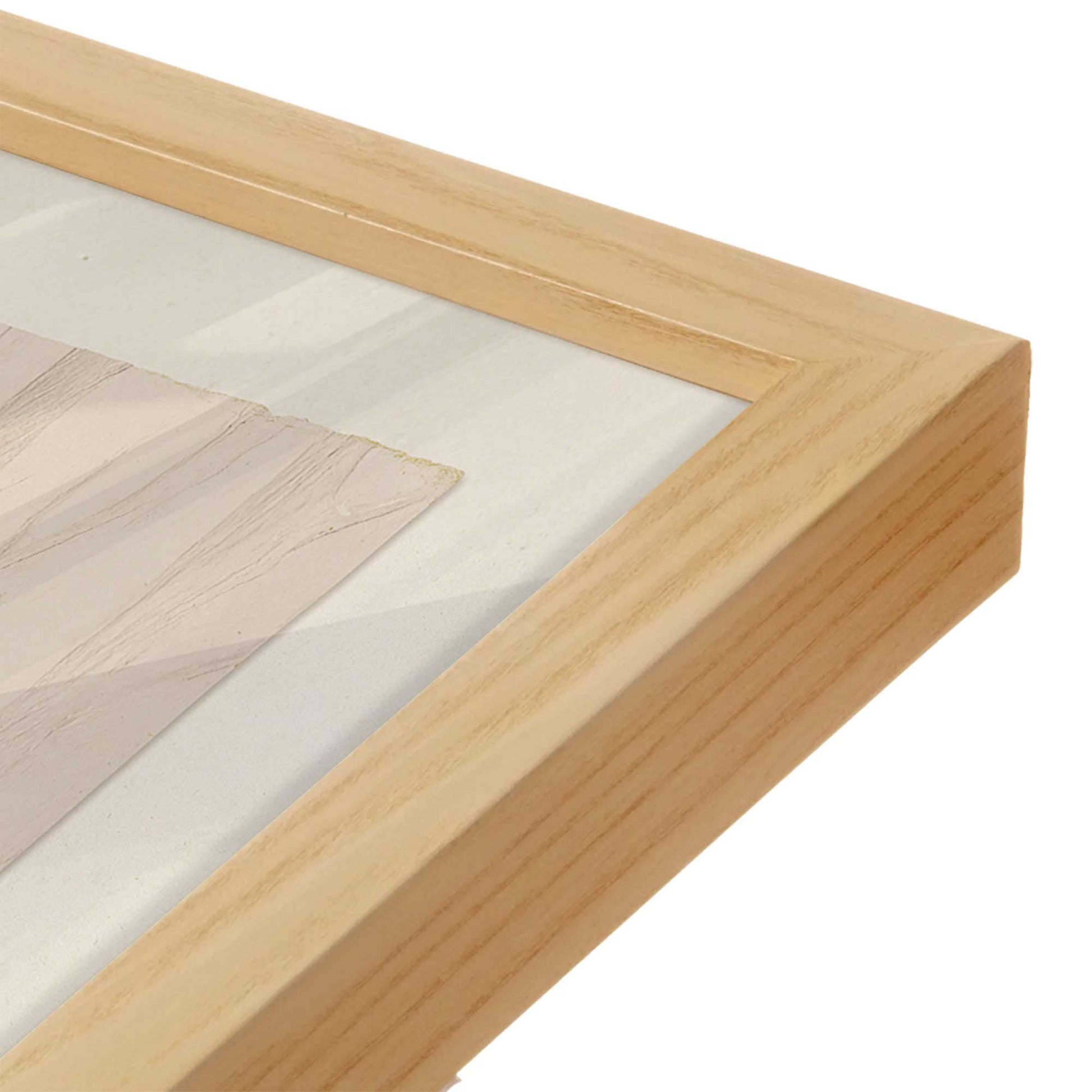 [Color:American Maple], Picture of art in a American Maple frame of the corner