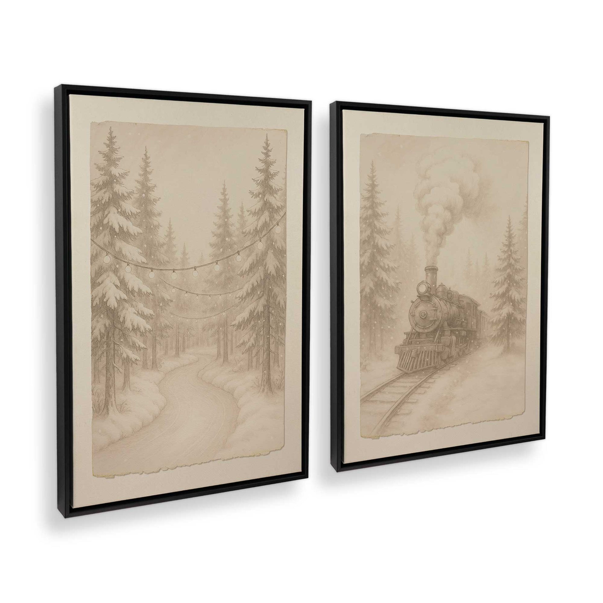 [Color:Satin Black], Picture of art in a Satin Black frame at an angle