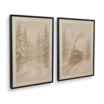 [Color:Satin Black], Picture of art in a Satin Black frame at an angle