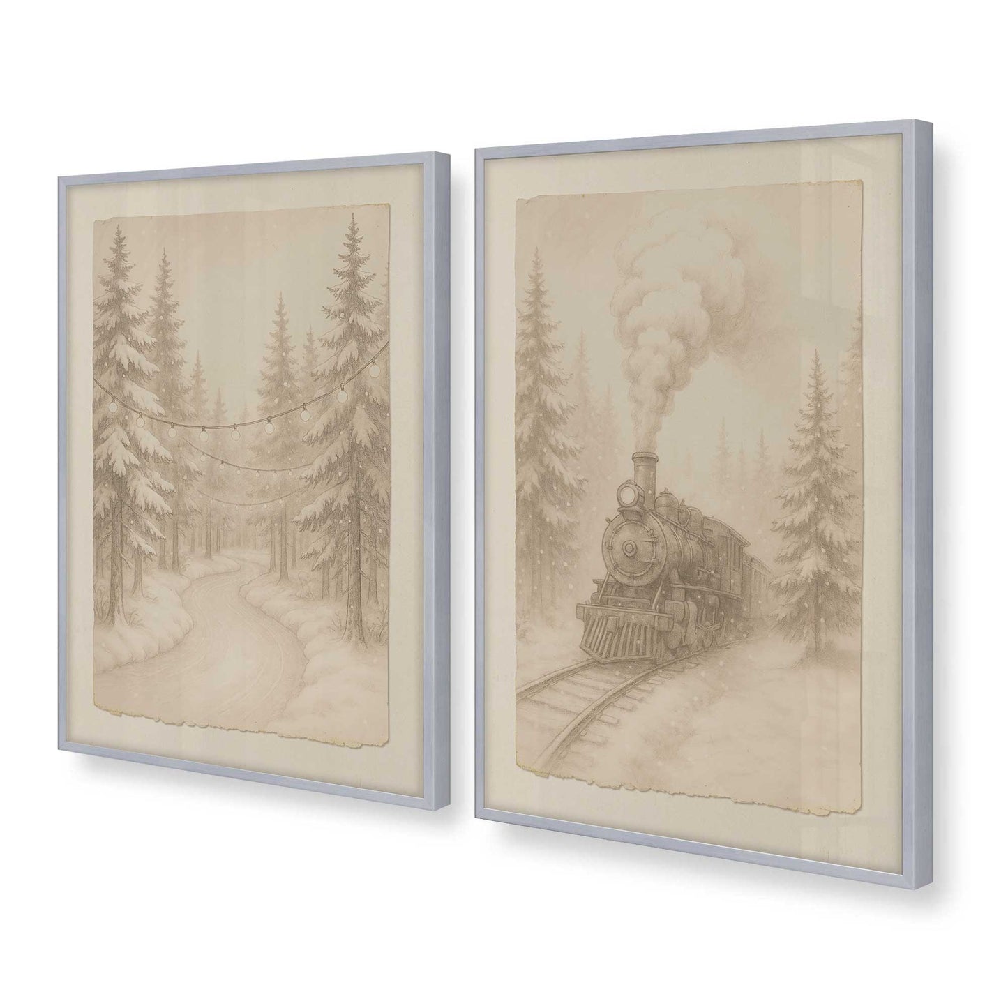 [Color:Polished Chrome], Picture of art in a Polished Chrome frame at an angle