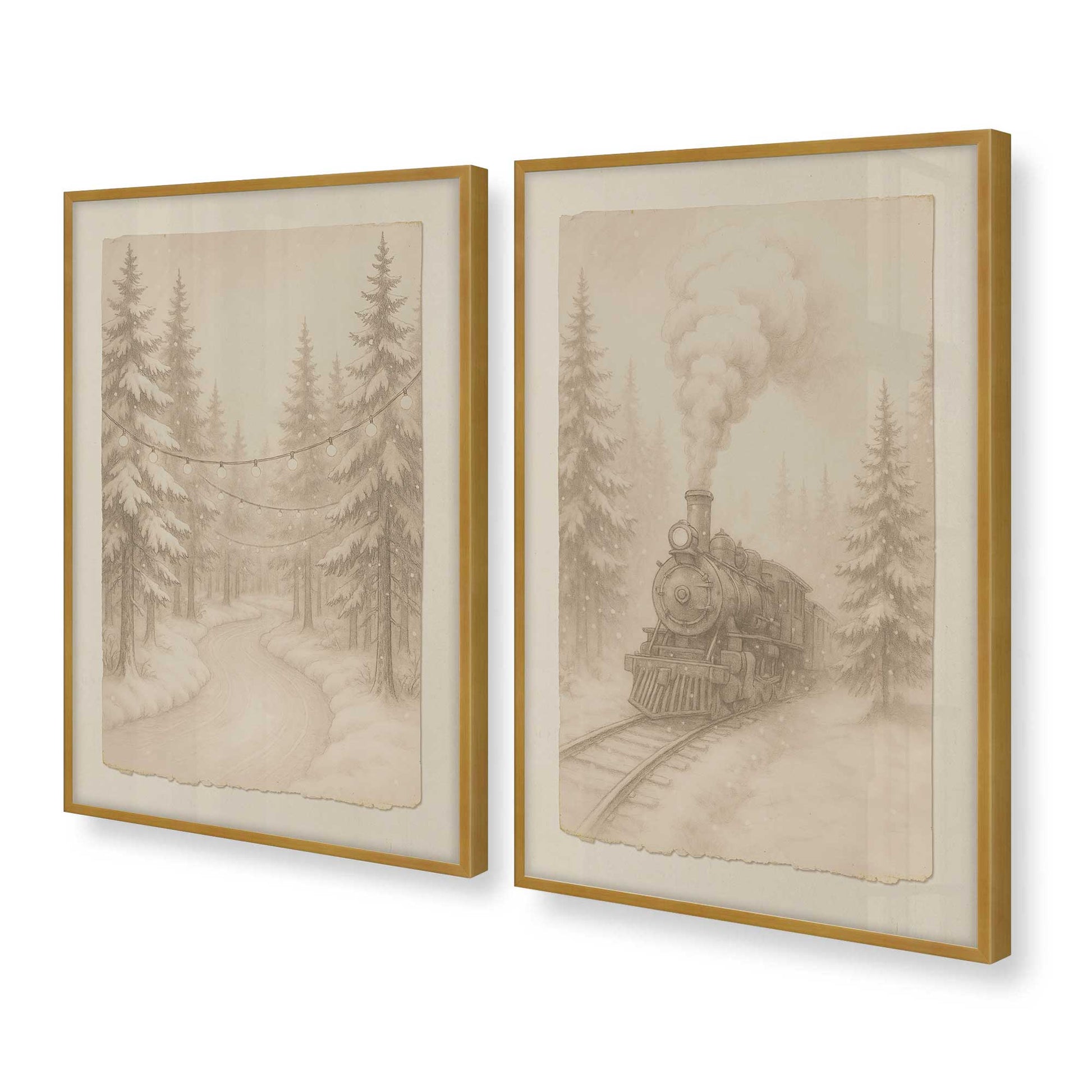 [Color:Polished Gold], Picture of art in a Polished Gold frame at an angle