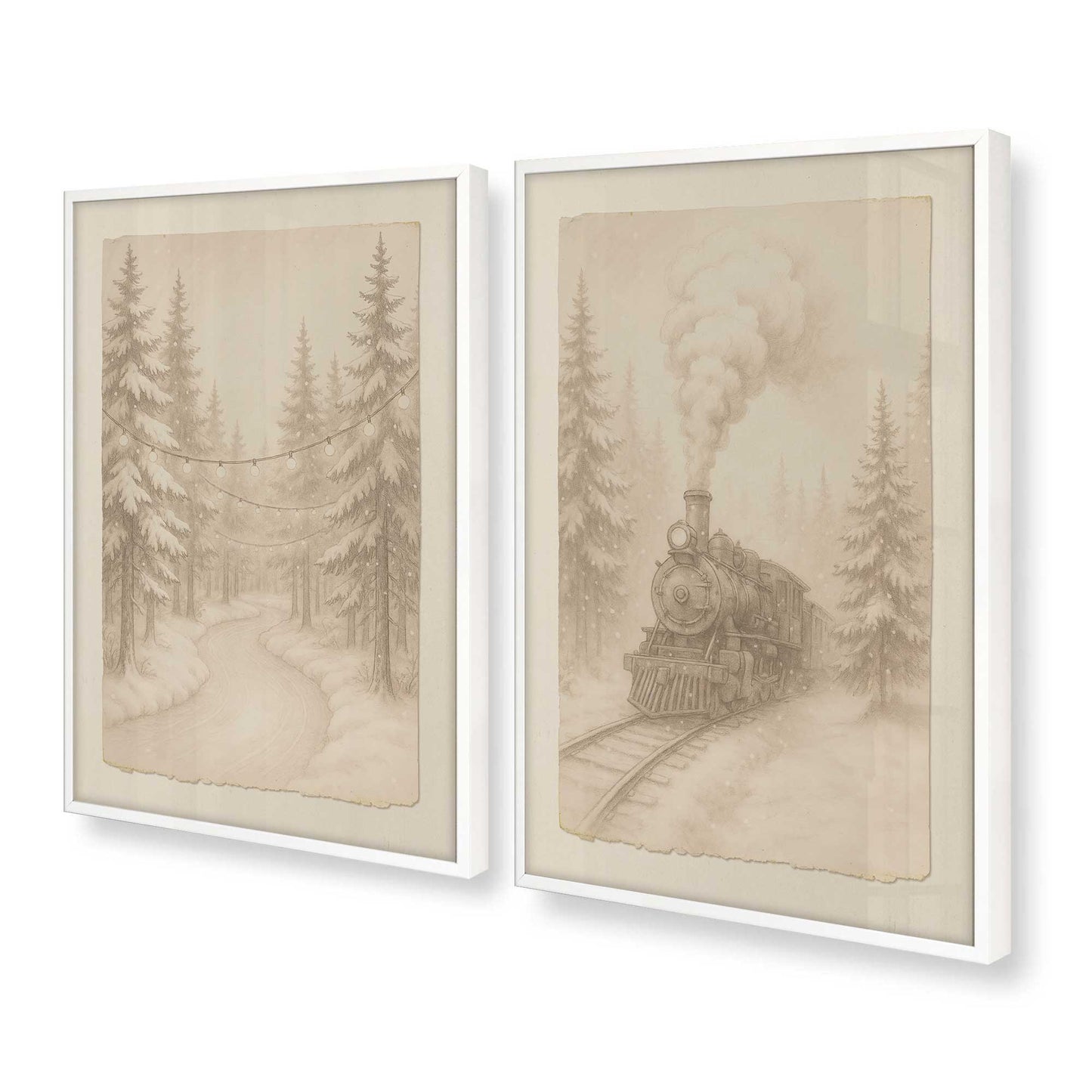 [Color:Opaque White], Picture of art in a Opaque White frame at an angle
