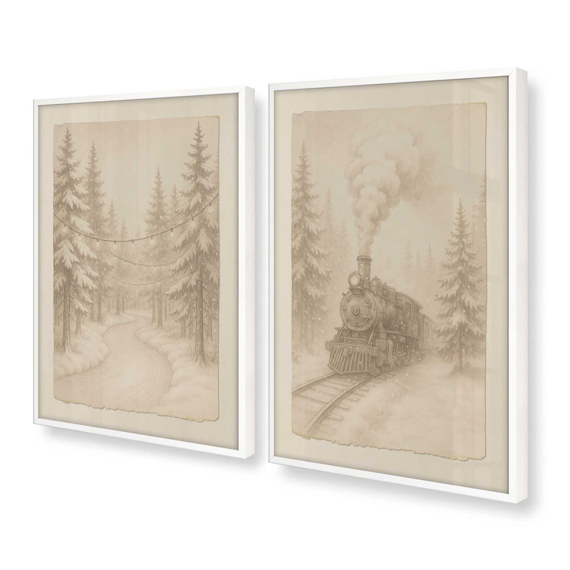 [Color:Opaque White], Picture of art in a Opaque White frame at an angle