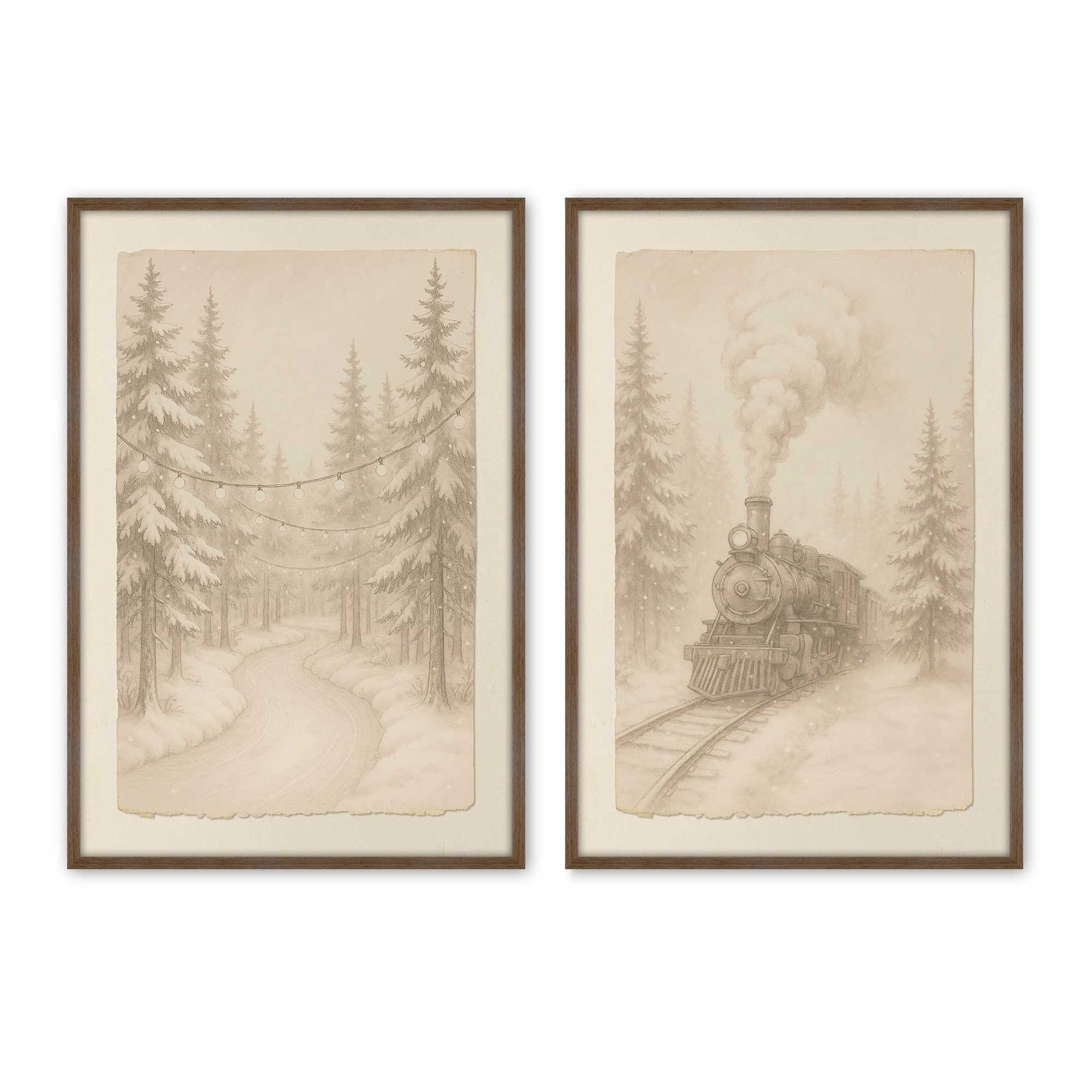 [Color:Walnut], Picture of art in a Walnut frame