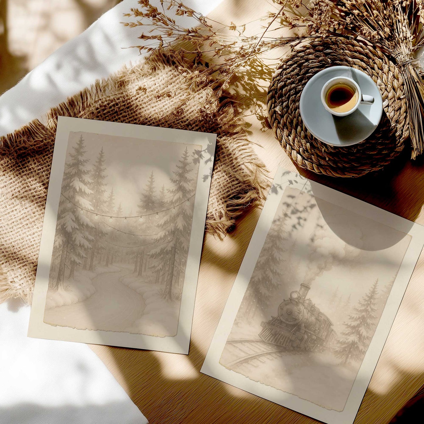 [color:Rolled Print], Picture in a room