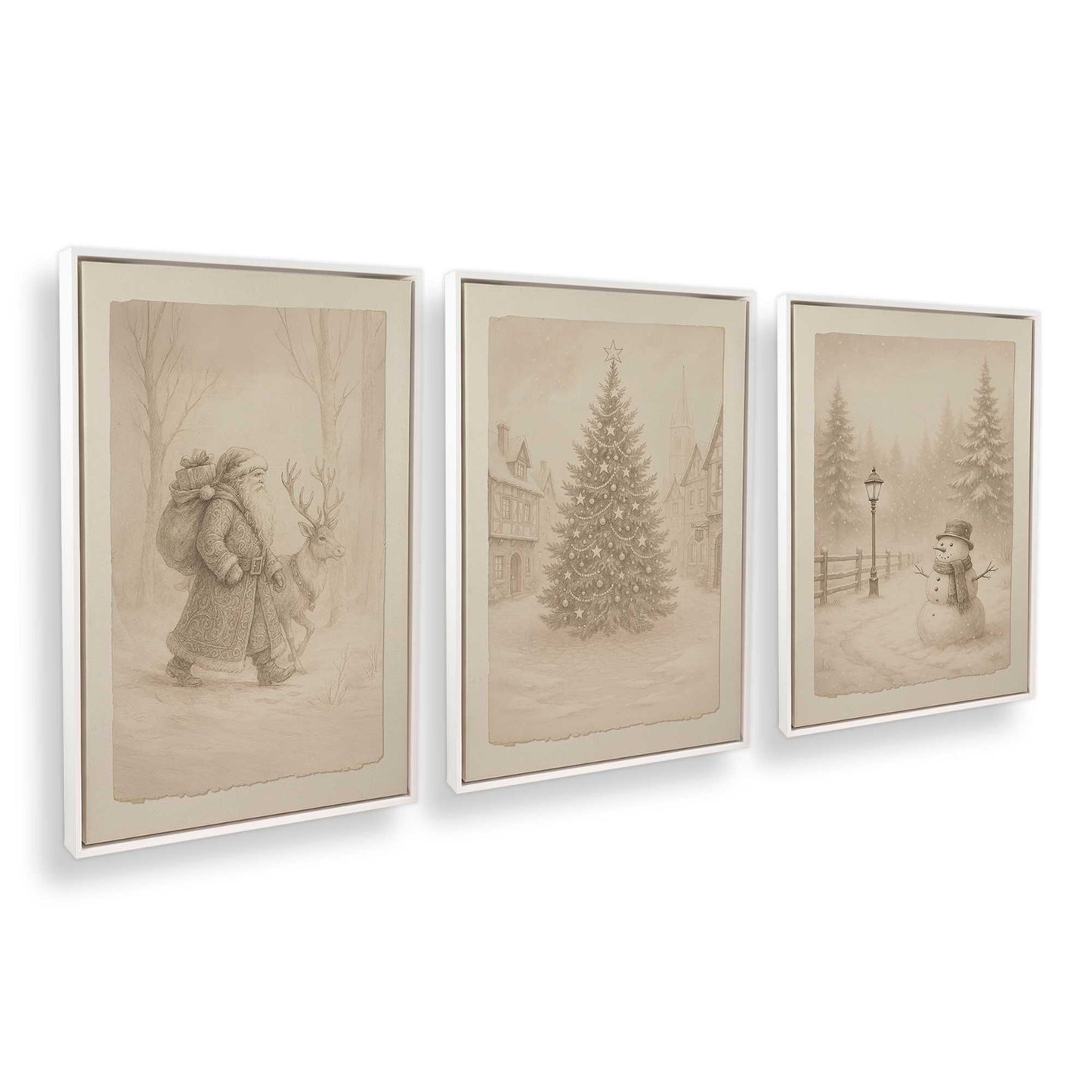 [Color:Opaque White], Picture of art in a White frame at an angle