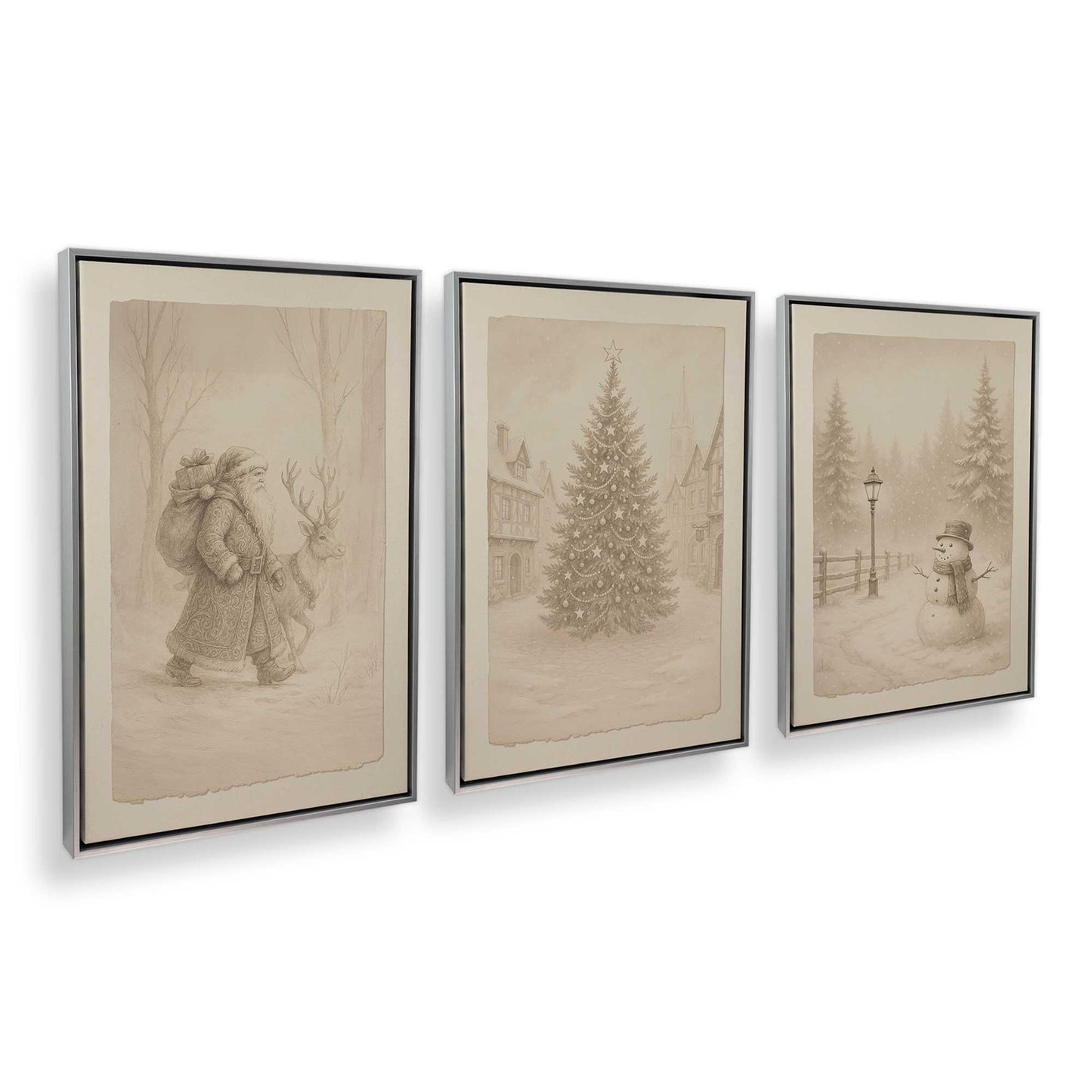 [Color:Polished Chrome], Picture of art in a Polished Chrome frame at an angle