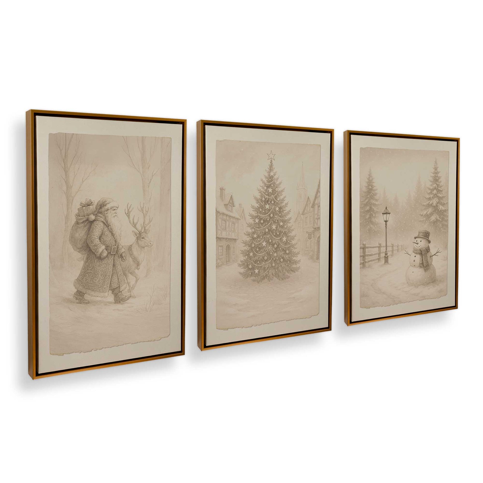 [Color:Polished Gold], Picture of art in a Polished Gold frame at an angle