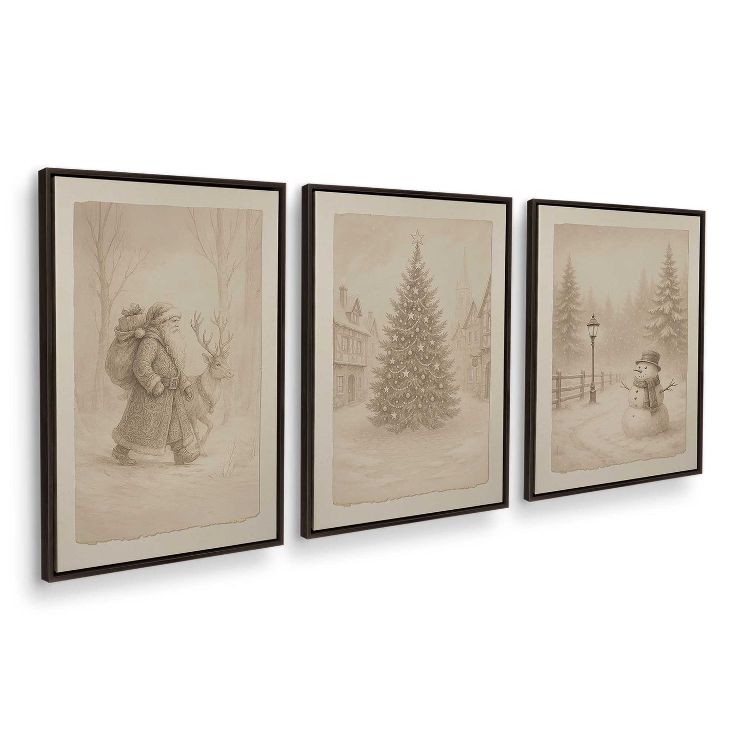 [Color:Espresso], Picture of art in an Espresso frame at an angle