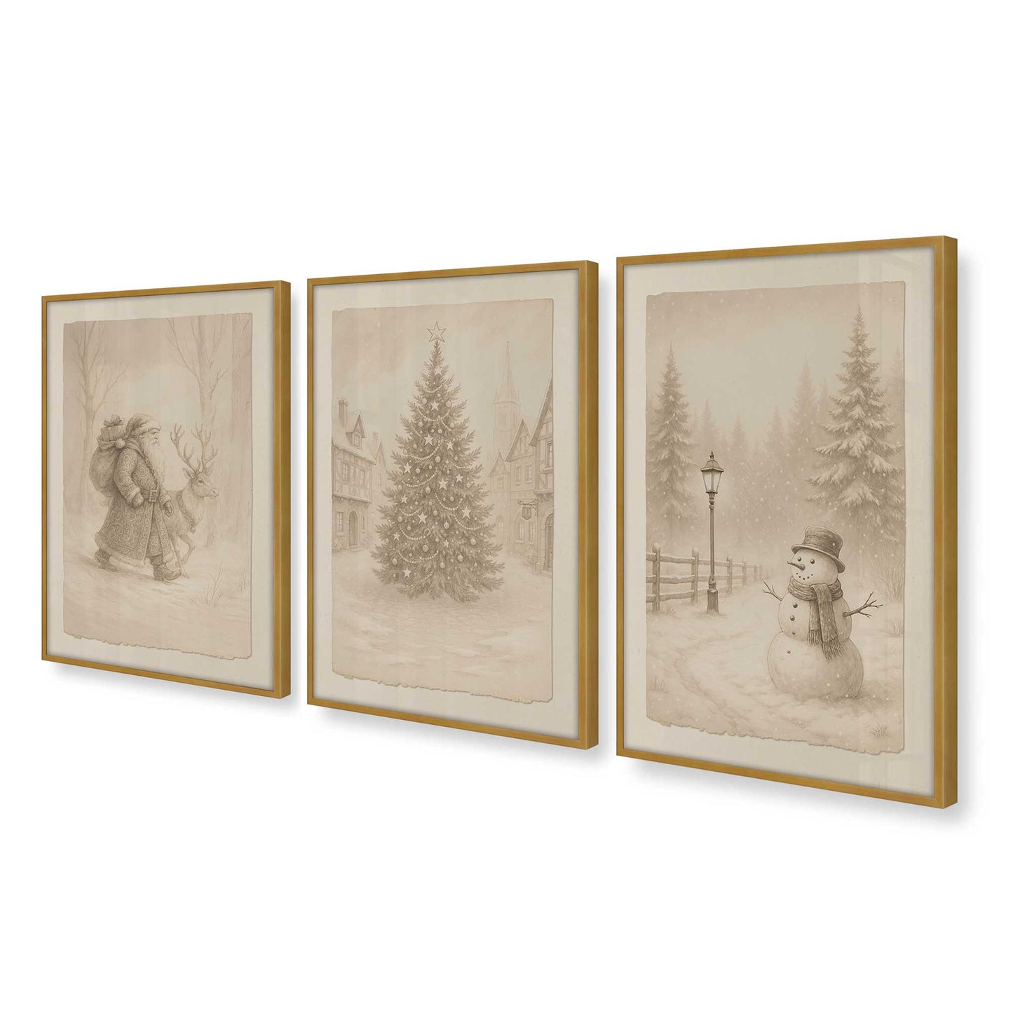 [Color:Polished Gold], Picture of art in a Polished Gold frame at an angle