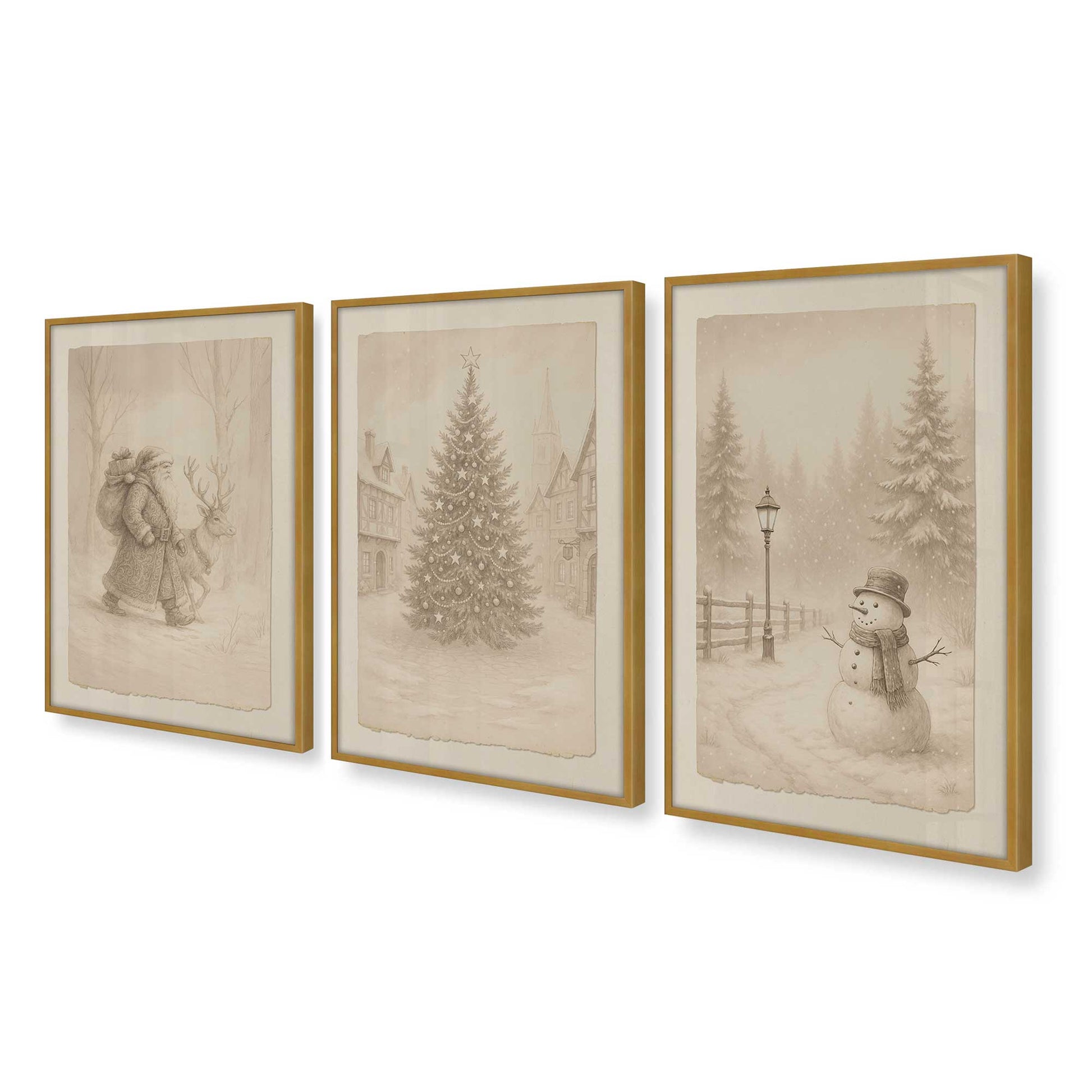 [Color:Polished Gold], Picture of art in a Polished Gold frame at an angle