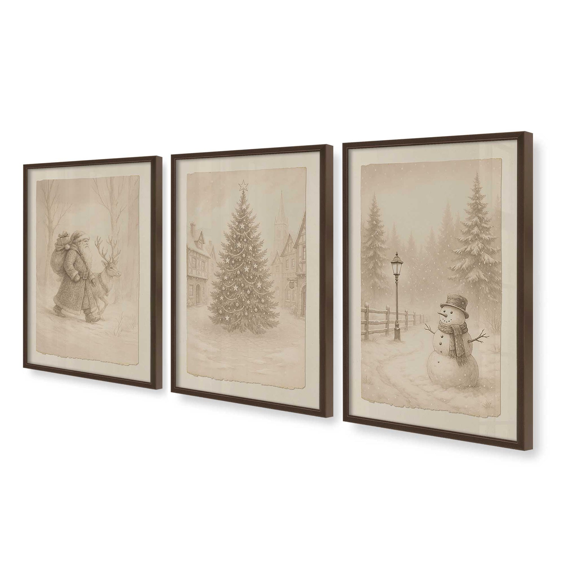 [Color:Belvinder Brown], Picture of art in a Belvinder Brown frame at an angle