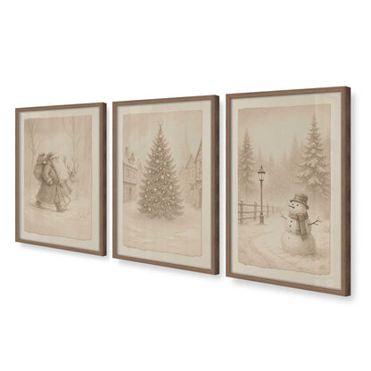 [Color:Walnut], Picture of art in a Walnut frame at an angle