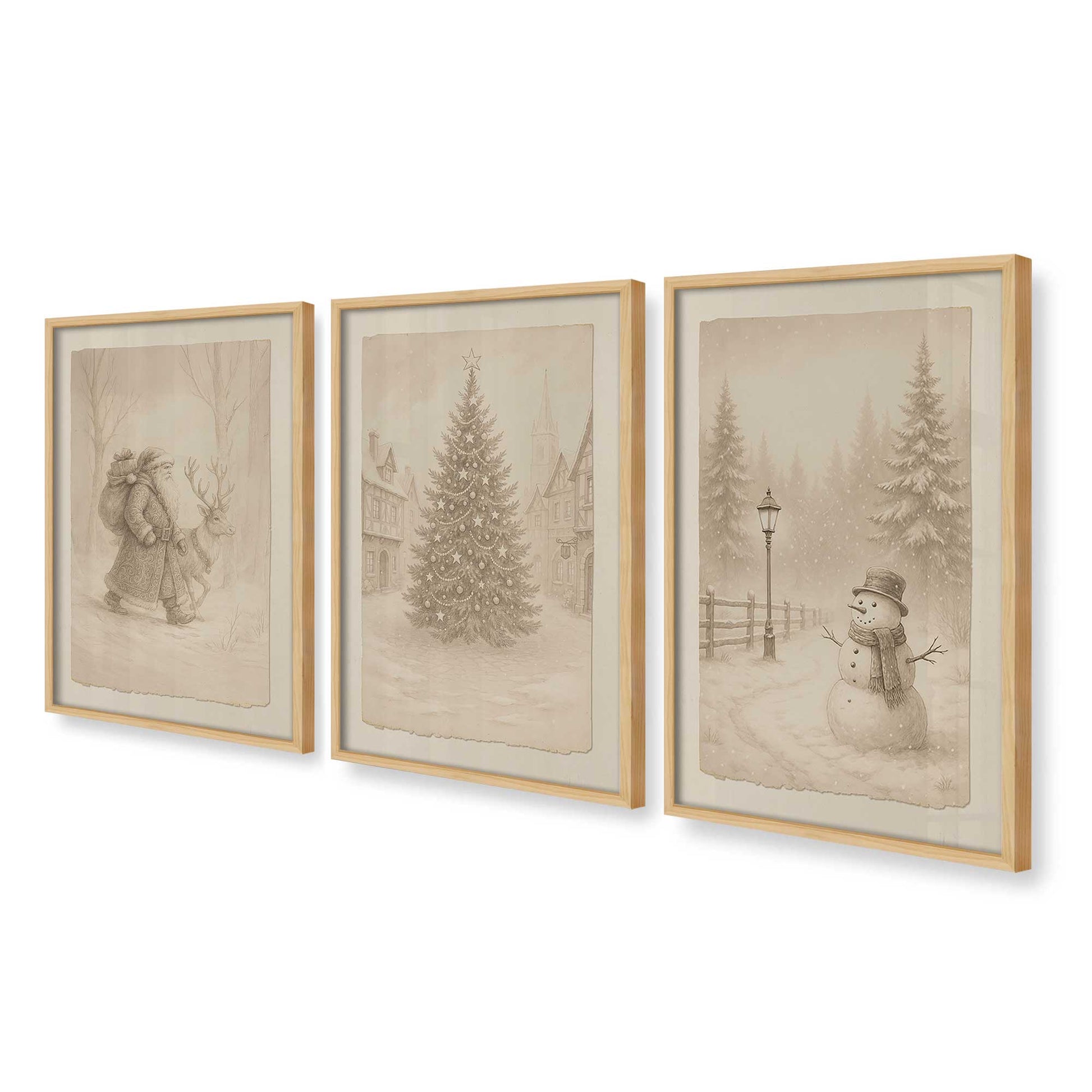 [Color:American Maple], Picture of art in an American Maple frame at an angle