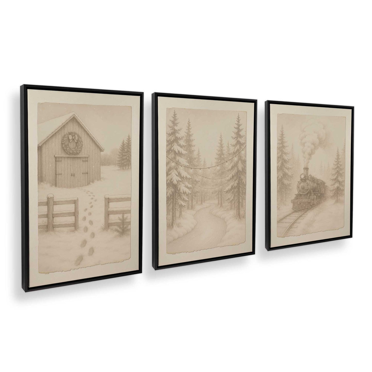 [Color:Satin Black], Picture of art in a Satin Black frame at an angle