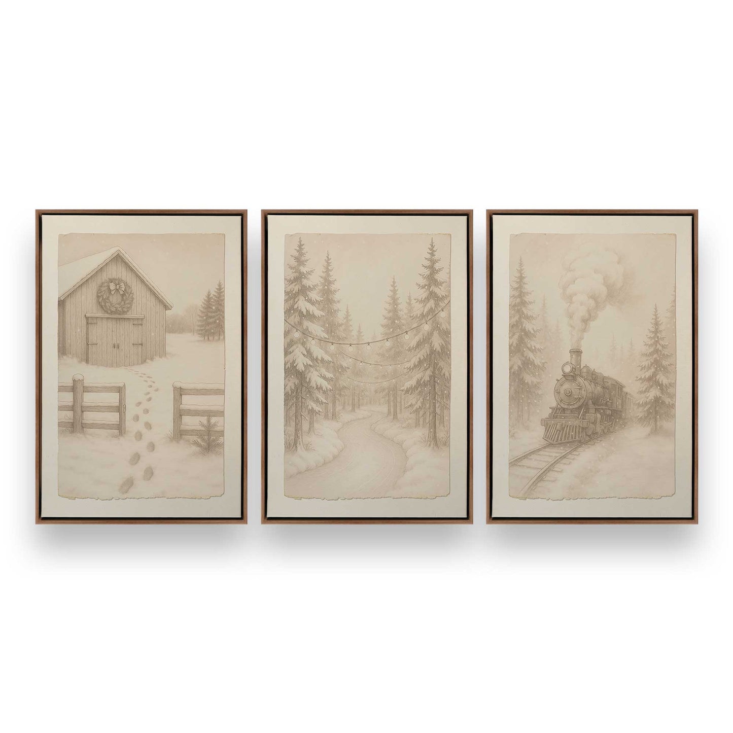 [Color:Walnut], Picture of art in a Walnut frame