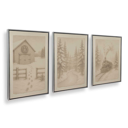 [Color:Polished Chrome], Picture of art in a Polished Chrome frame at an angle