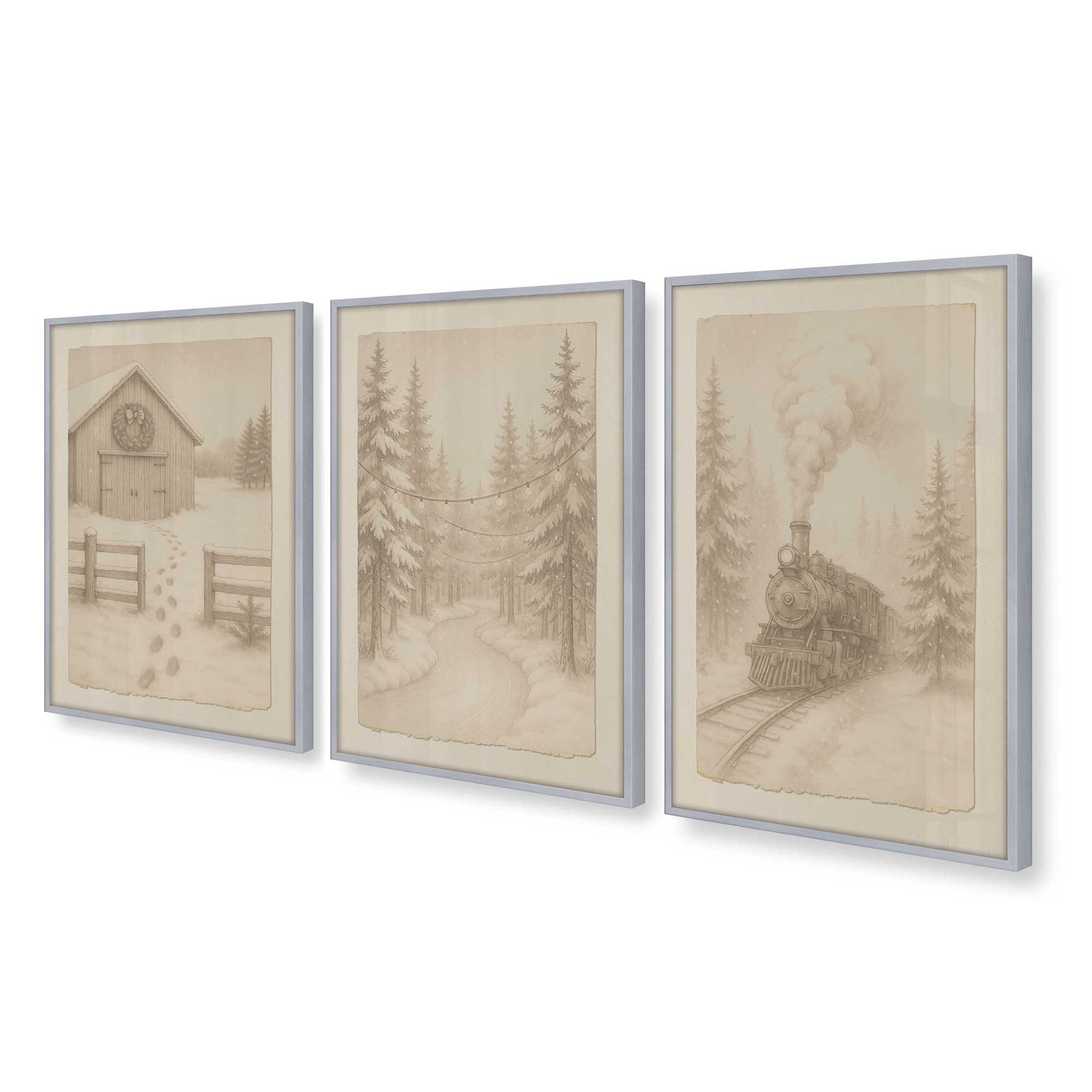 [Color:Polished Chrome], Picture of art in a Polished Chrome frame at an angle