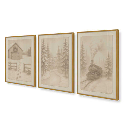 [Color:Polished Gold], Picture of art in a Polished Gold frame at an angle