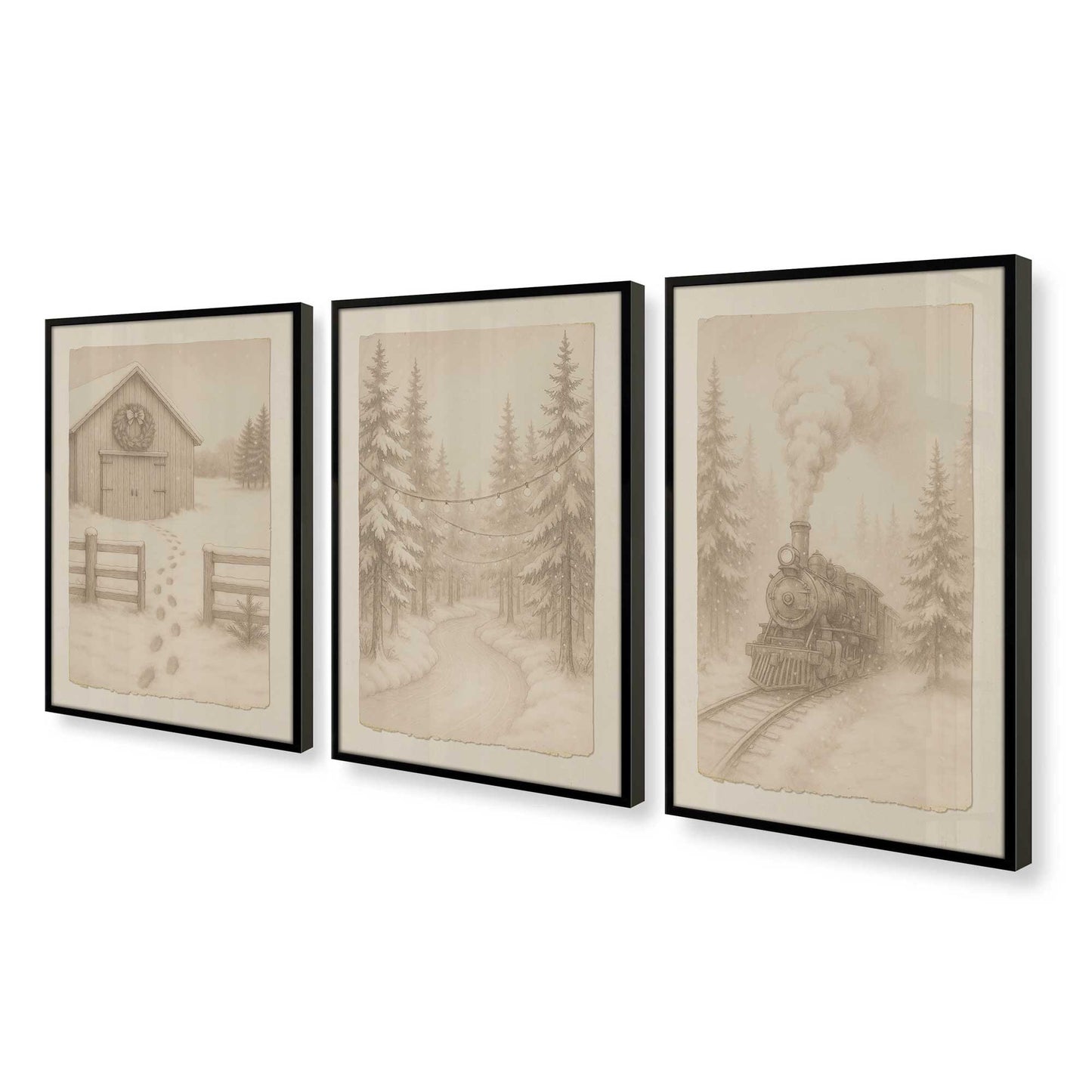 [Color:Satin Black], Picture of art in a Satin Black frame at an angle