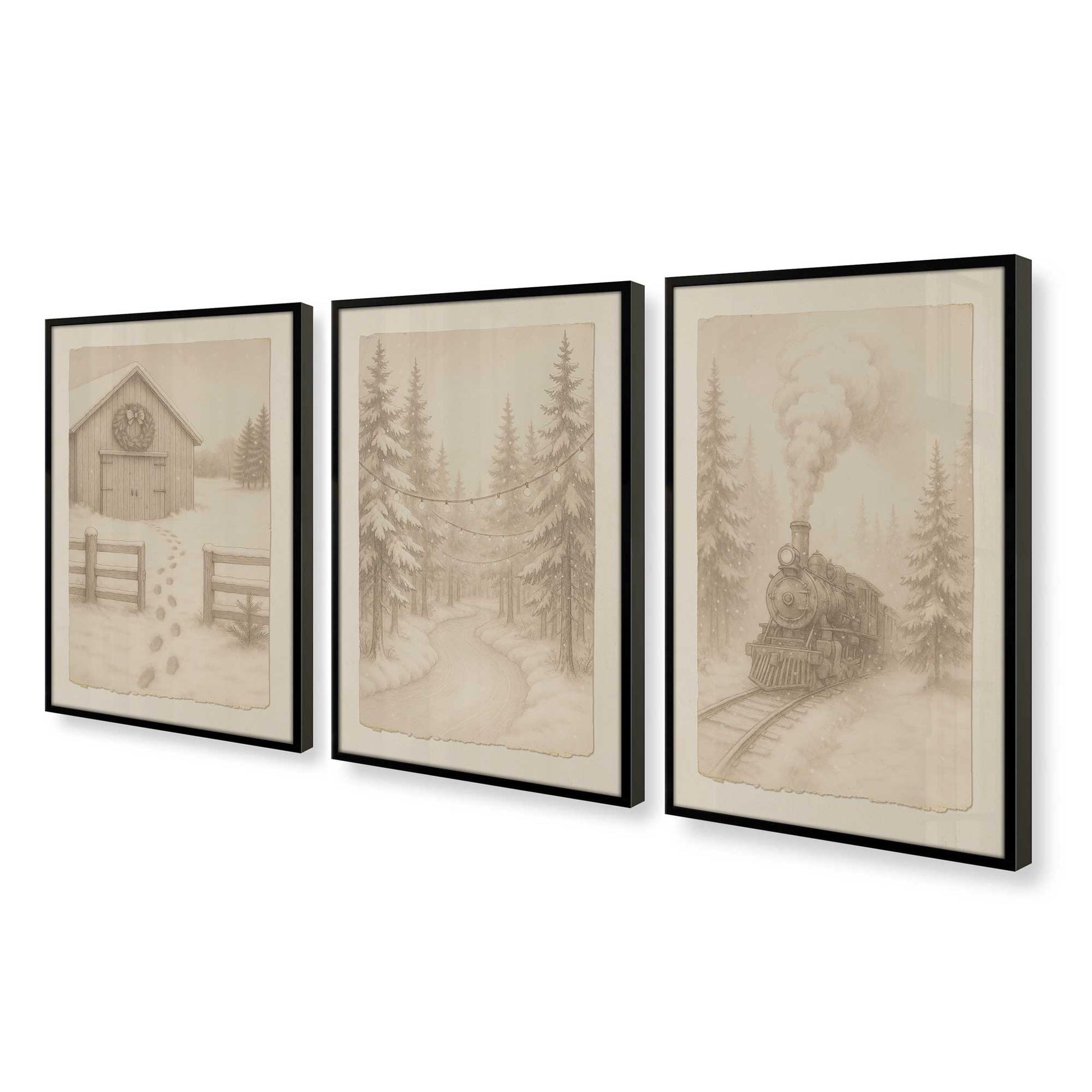 [Color:Satin Black], Picture of art in a Satin Black frame at an angle