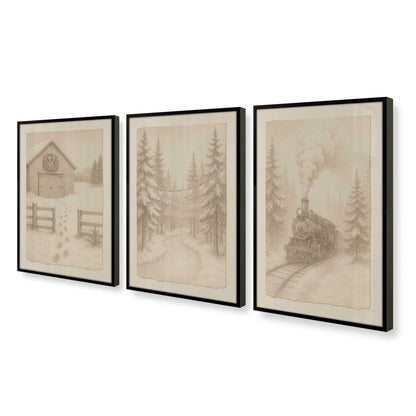 [Color:Satin Black], Picture of art in a Satin Black frame at an angle