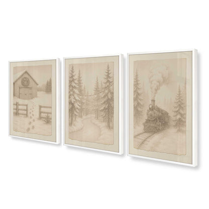 [Color:Opaque White], Picture of art in an Opaque White frame at an angle