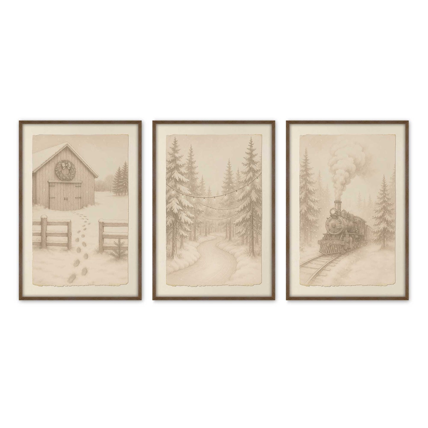 [Color:Walnut], Picture of art in a Walnut frame