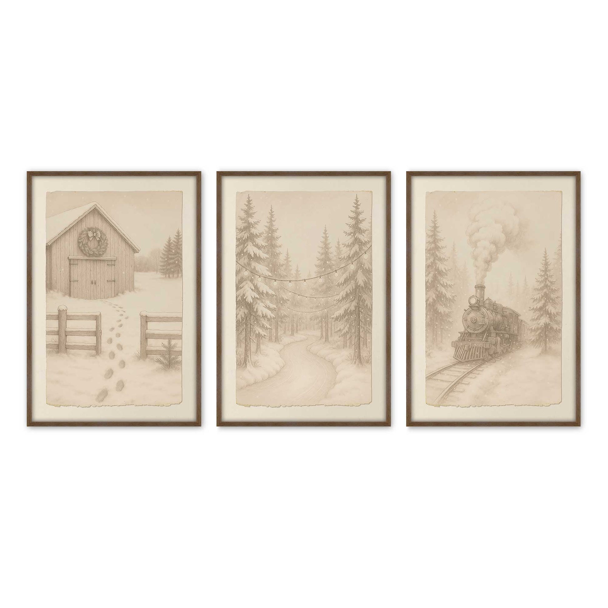 [Color:Walnut], Picture of art in a Walnut frame