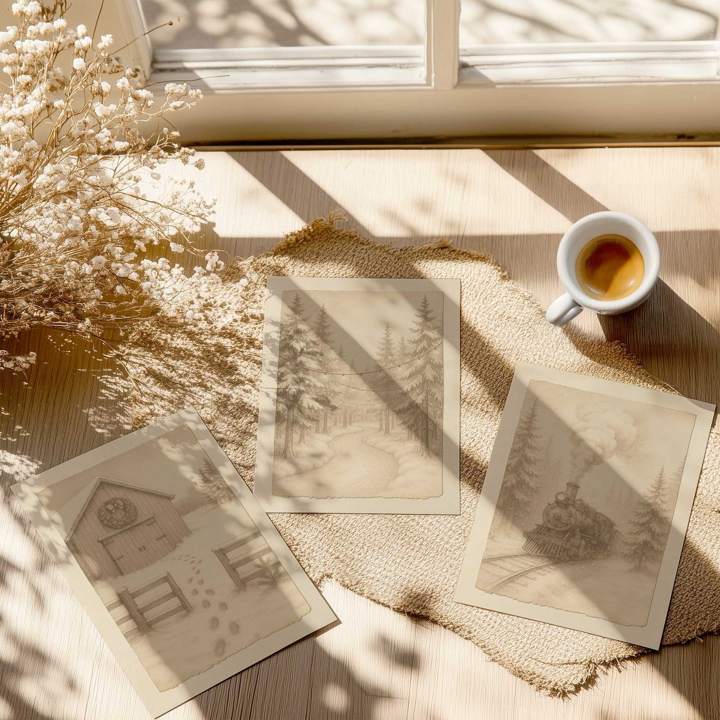 Pathway to Christmas Set of 3 Prints