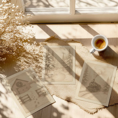 Pathway to Christmas Set of 3 Prints