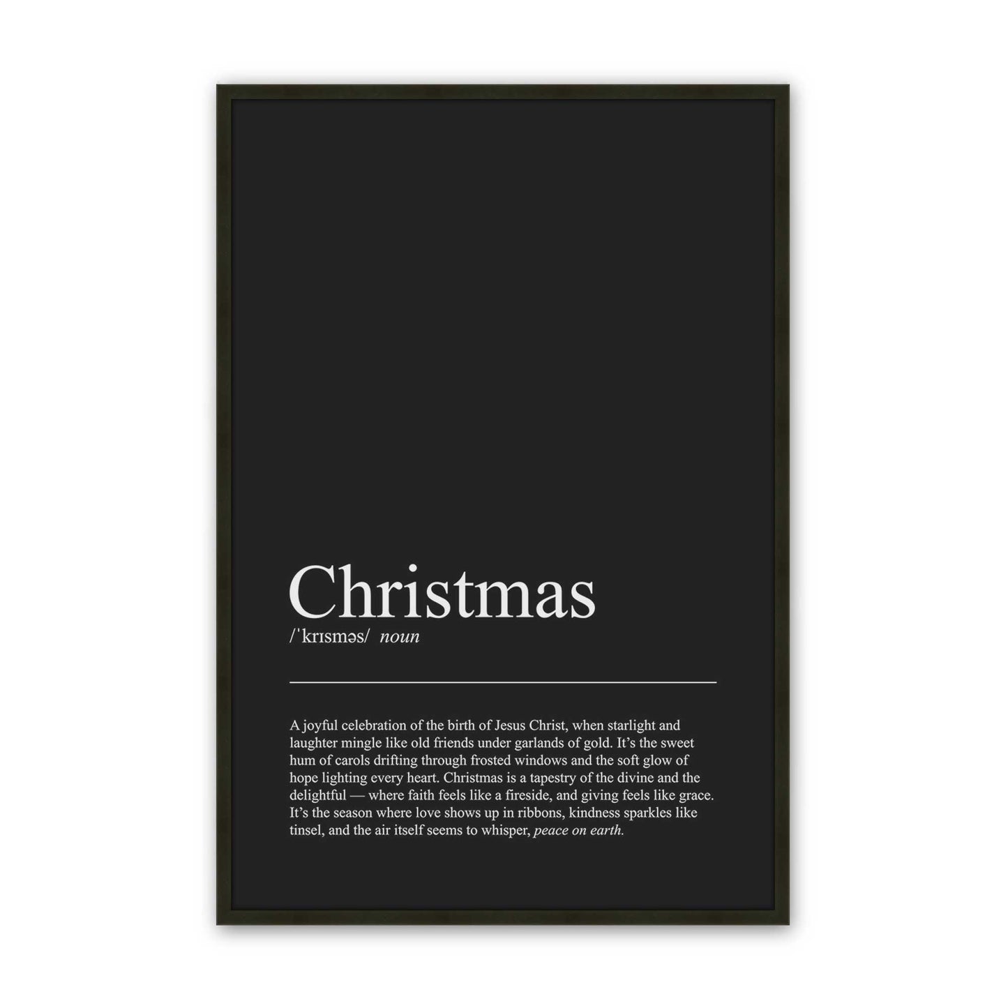 [Color:Satin Black], Picture of art in a Satin Black frame