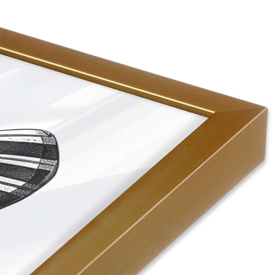 [Color:Polished Gold], Picture of art in a Polished Gold frame of the corner