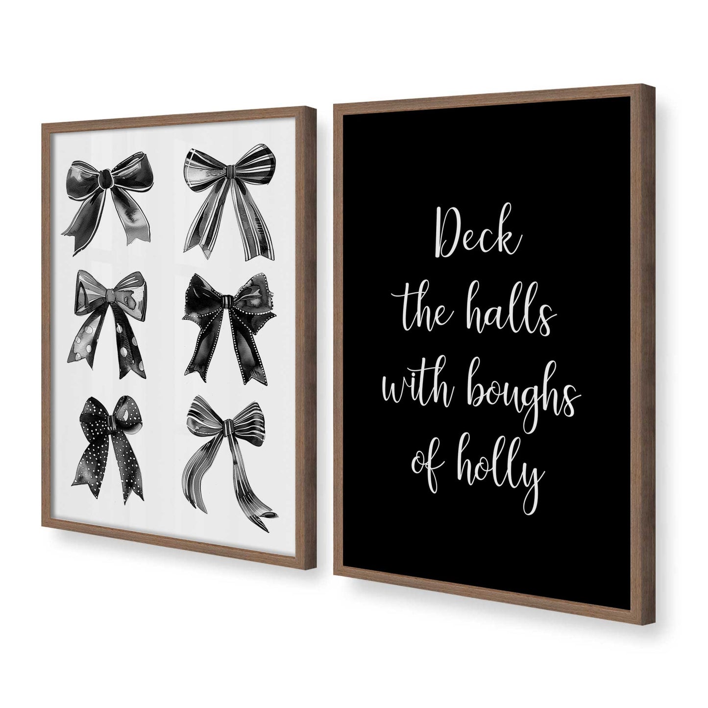 [Color:Walnut], Picture of art in a Walnut frame at an angle