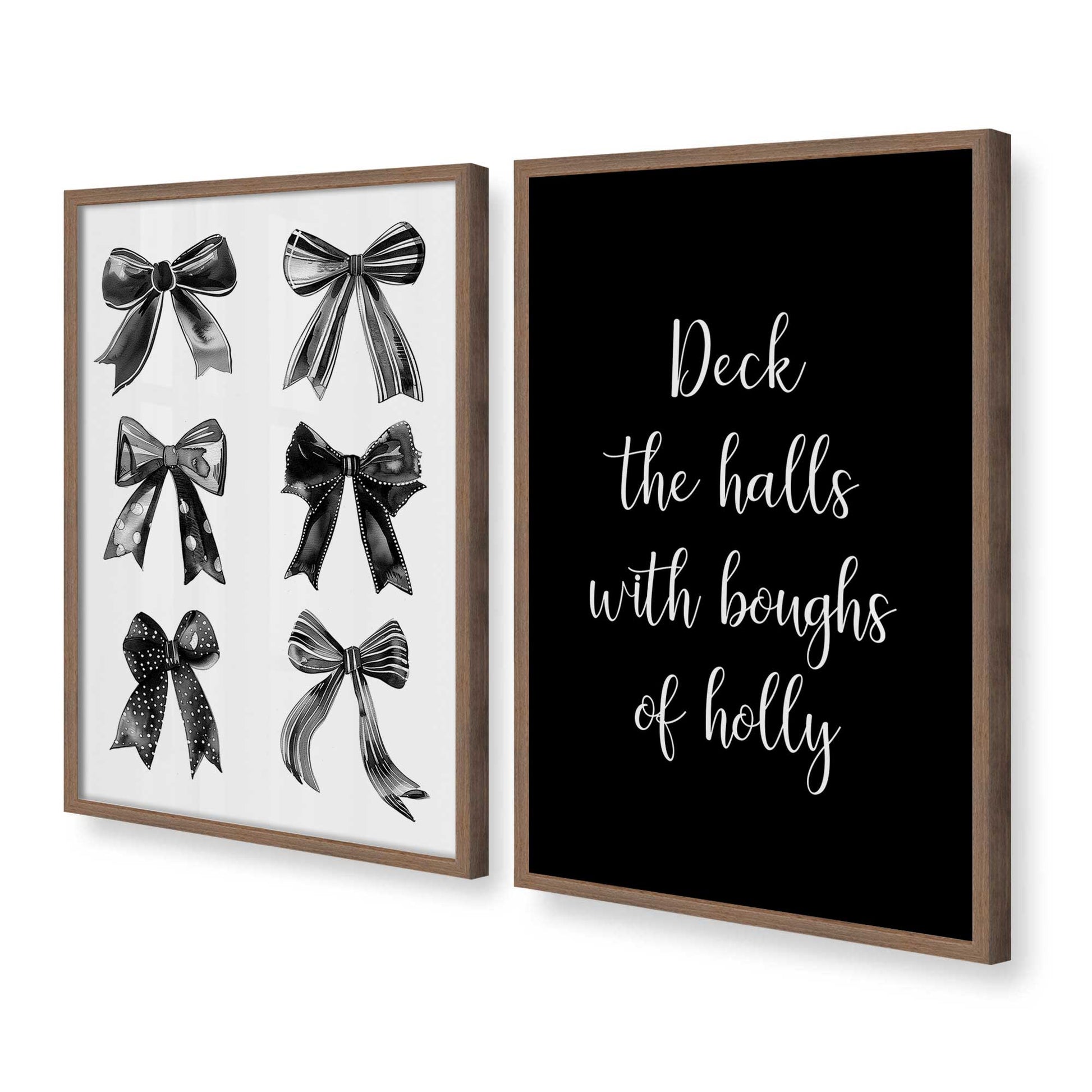 [Color:Walnut], Picture of art in a Walnut frame at an angle