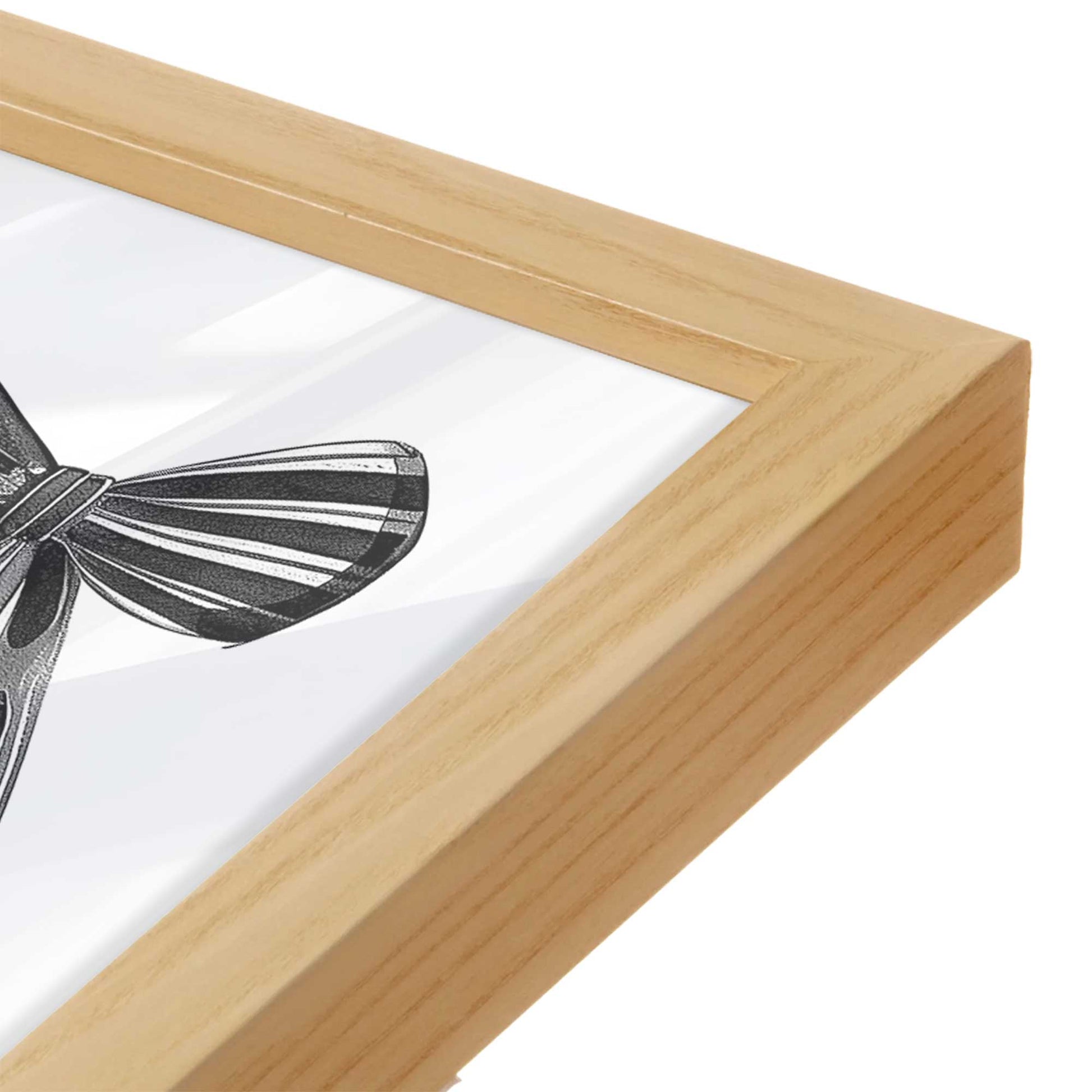 [Color:American Maple], Picture of art in a American Maple frame of the corner