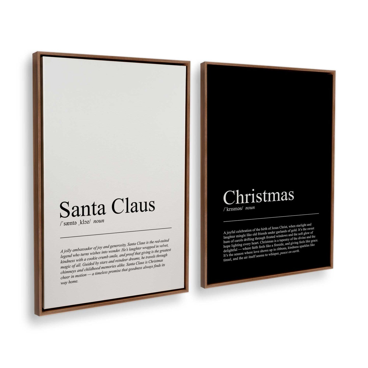 [Color:Walnut], Picture of art in a Walnut frame at an angle