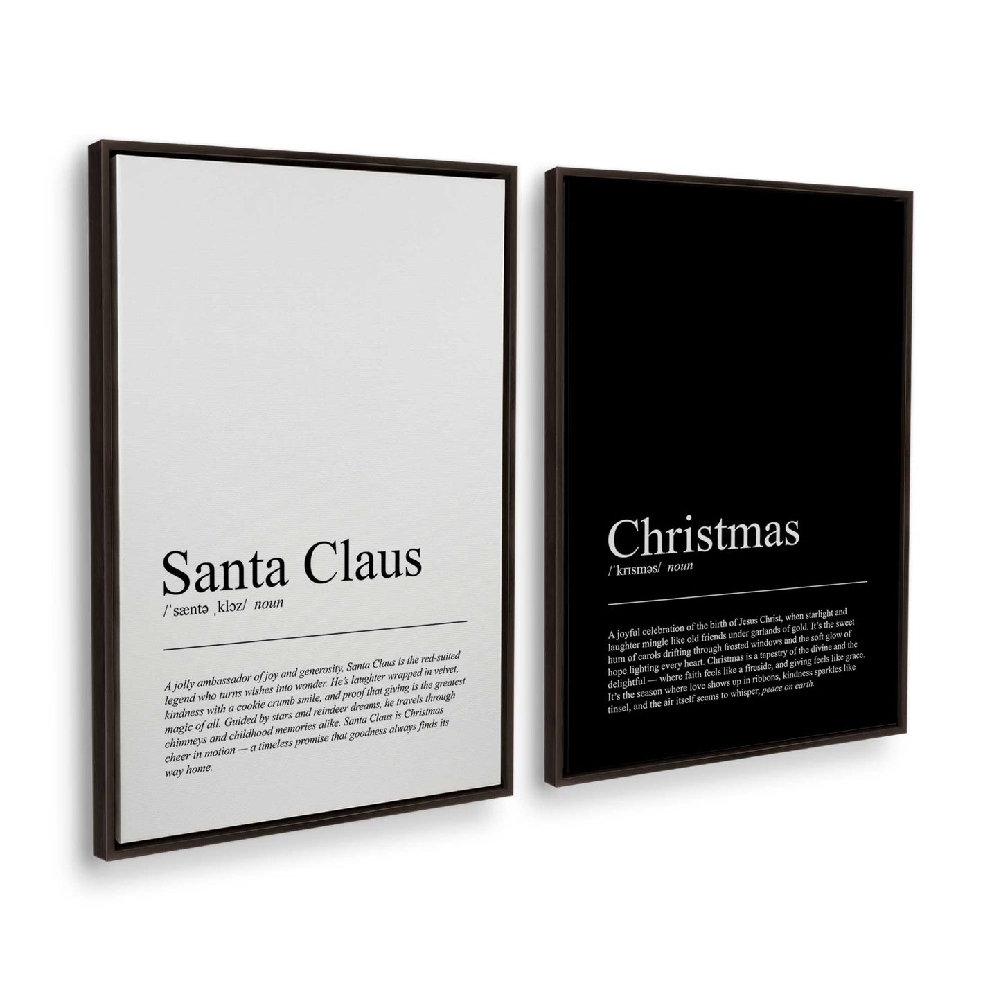 [Color:Espresso], Picture of art in a Espresso frame at an angle