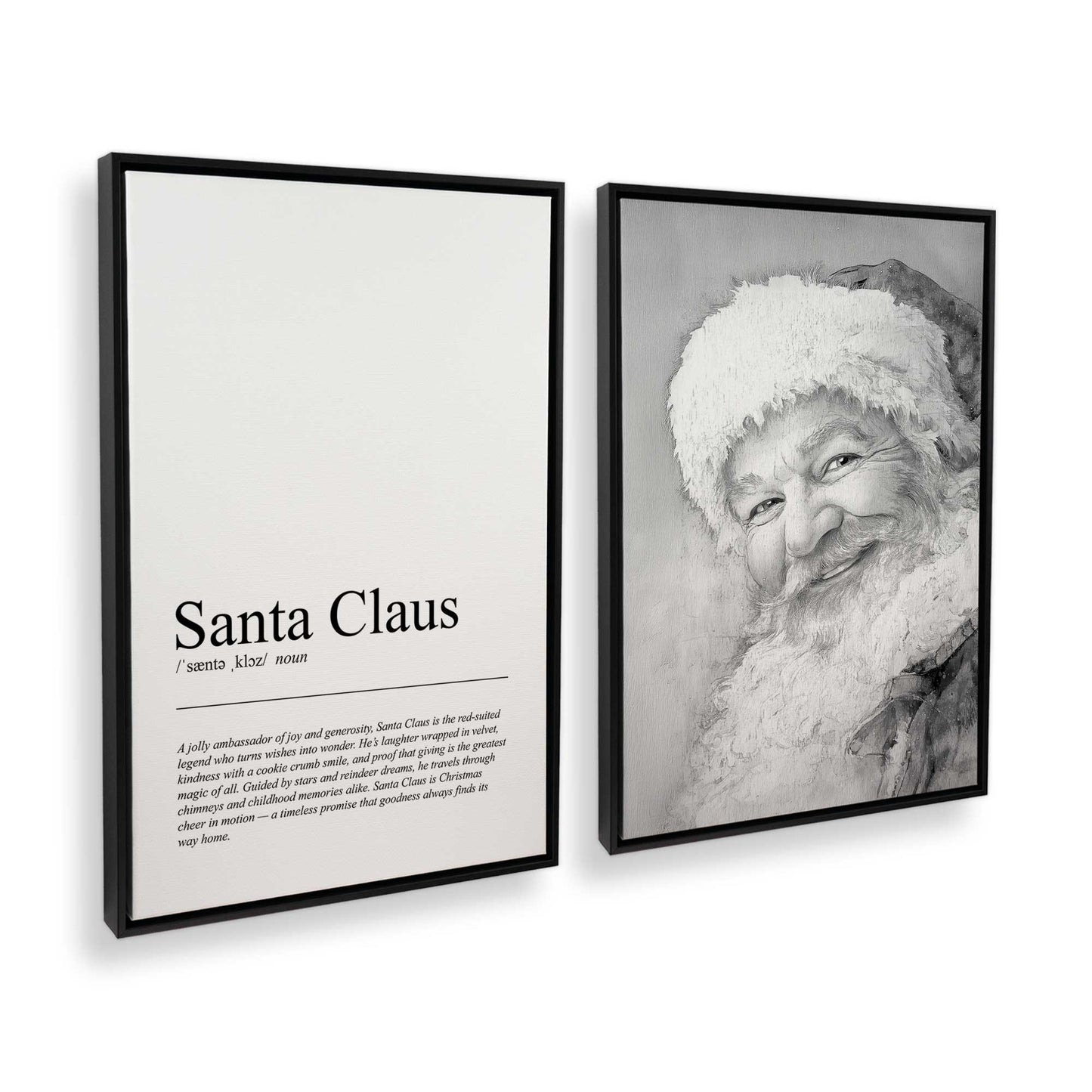 [Color:Satin Black], Picture of art in a Satin Black frame at an angle