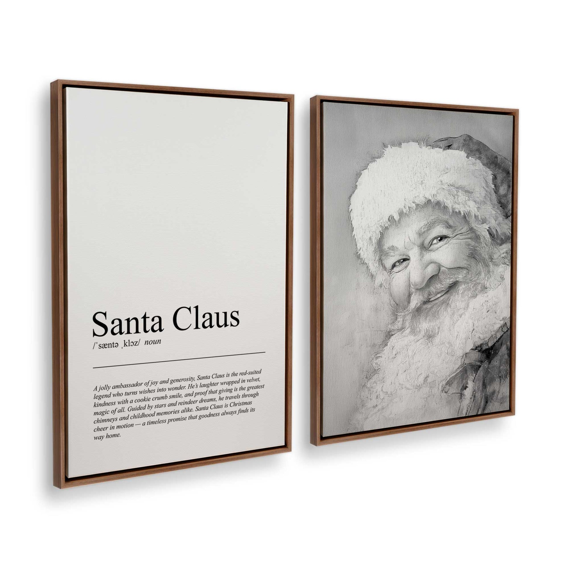 [Color:Walnut], Picture of art in a Walnut frame at an angle