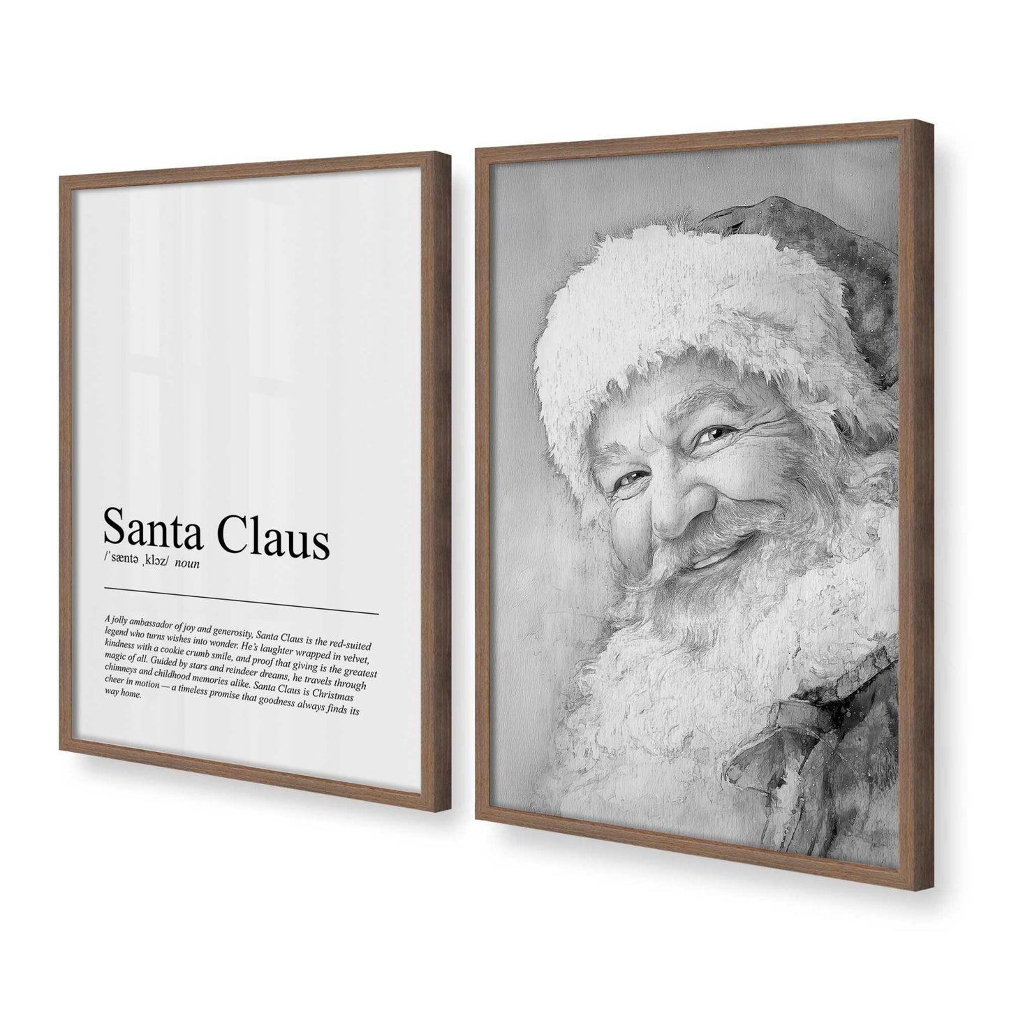 [Color:Walnut], Picture of art in a Walnut frame at an angle