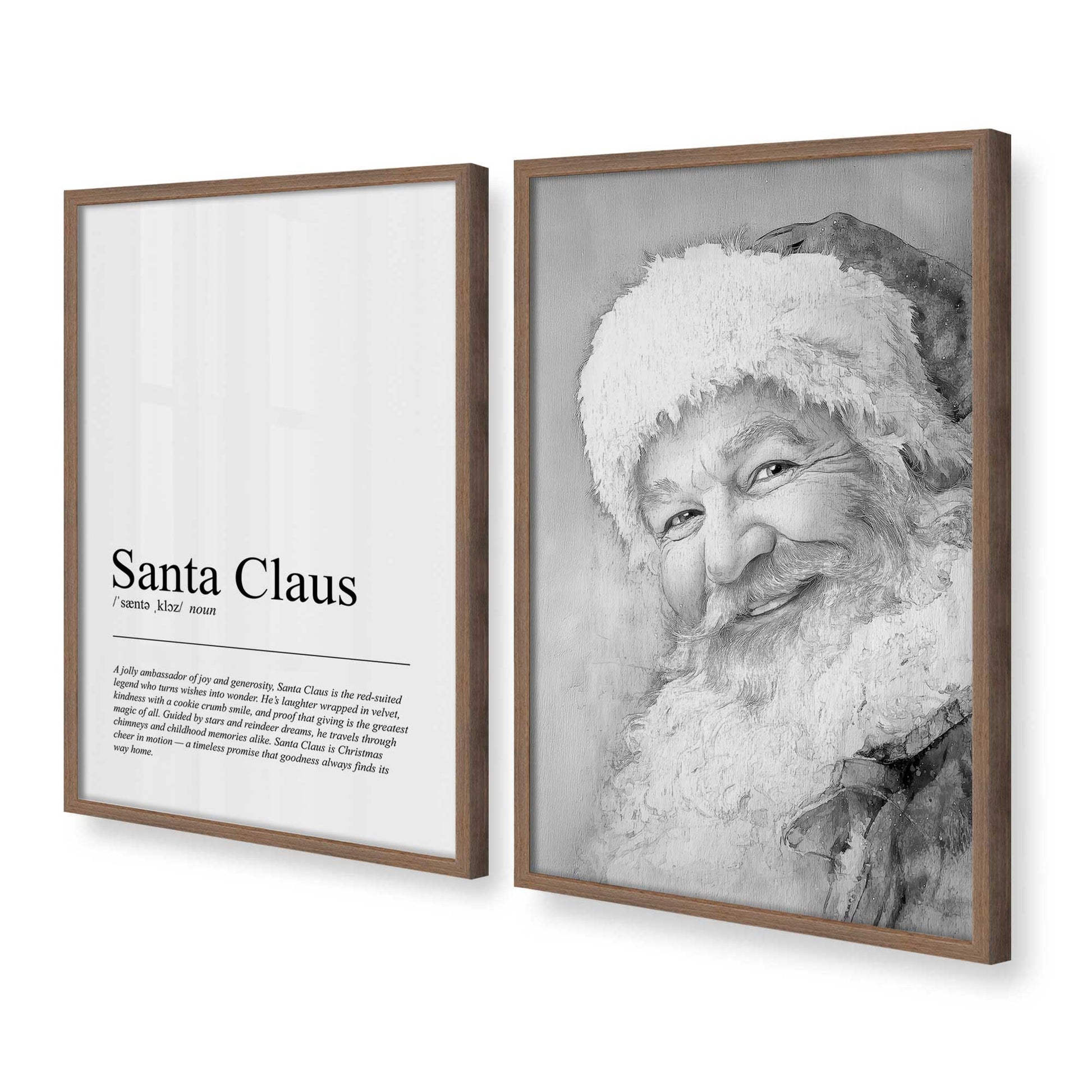 [Color:Walnut], Picture of art in a Walnut frame at an angle