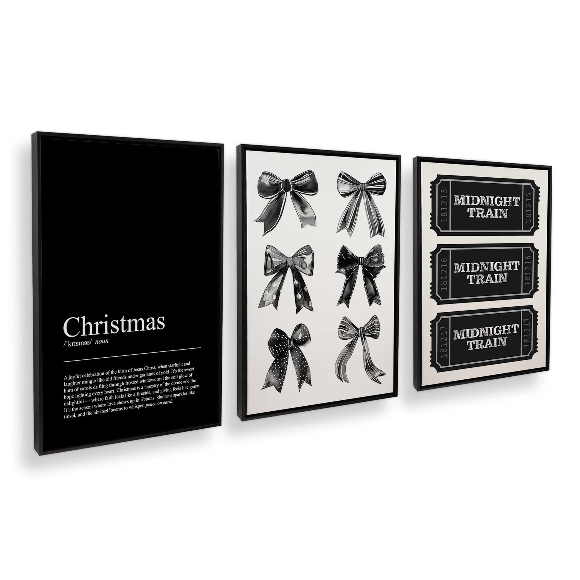 [Color:Satin Black], Picture of art in a Satin Black frame at an angle