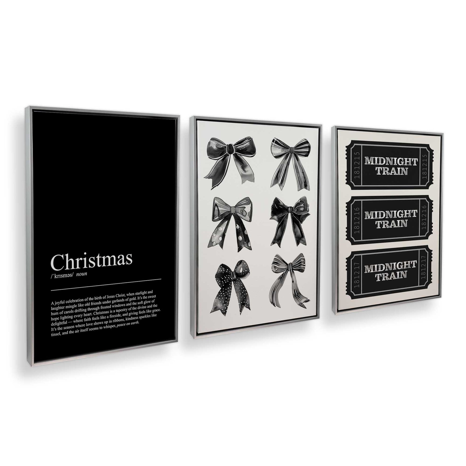 [Color:Polished Chrome], Picture of art in a Polished Chrome frame at an angle