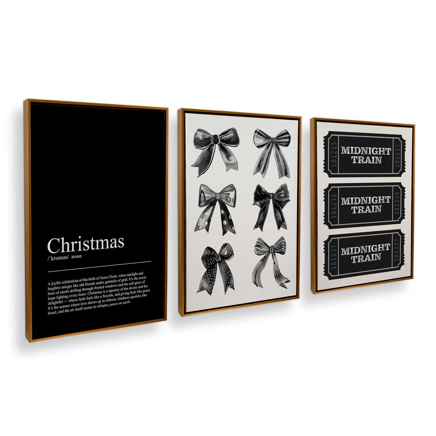 [Color:Polished Gold], Picture of art in a Polished Gold frame at an angle