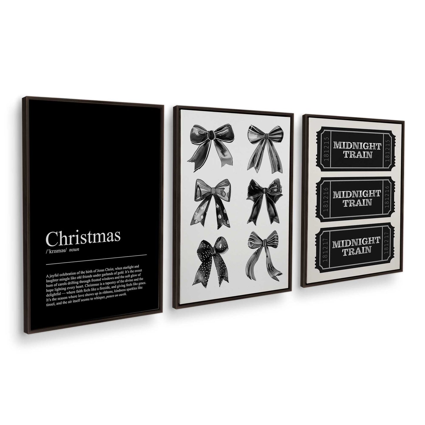 [Color:Espresso], Picture of art in an Espresso frame at an angle