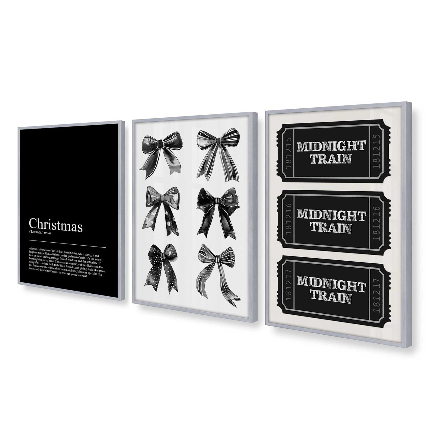 [Color:Polished Chrome], Picture of art in a Polished Chrome frame at an angle