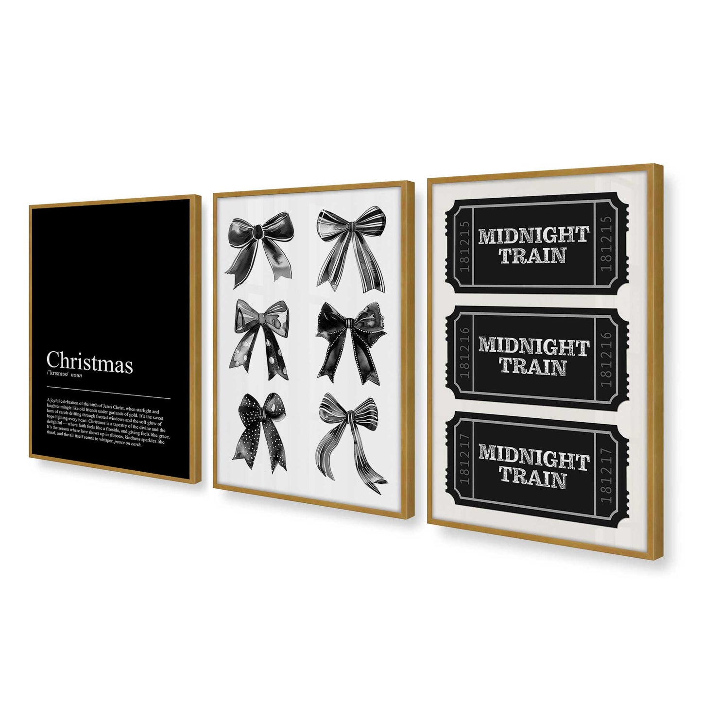 [Color:Polished Gold], Picture of art in a Polished Gold frame at an angle